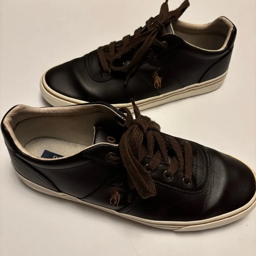 Ralph Lauren Men's Dark Brown Sneakers. Size 8.5D. Very Cool!!😎